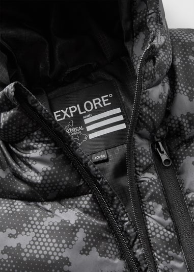 Boys Grey Camo Padded Jacket (7-15yrs)