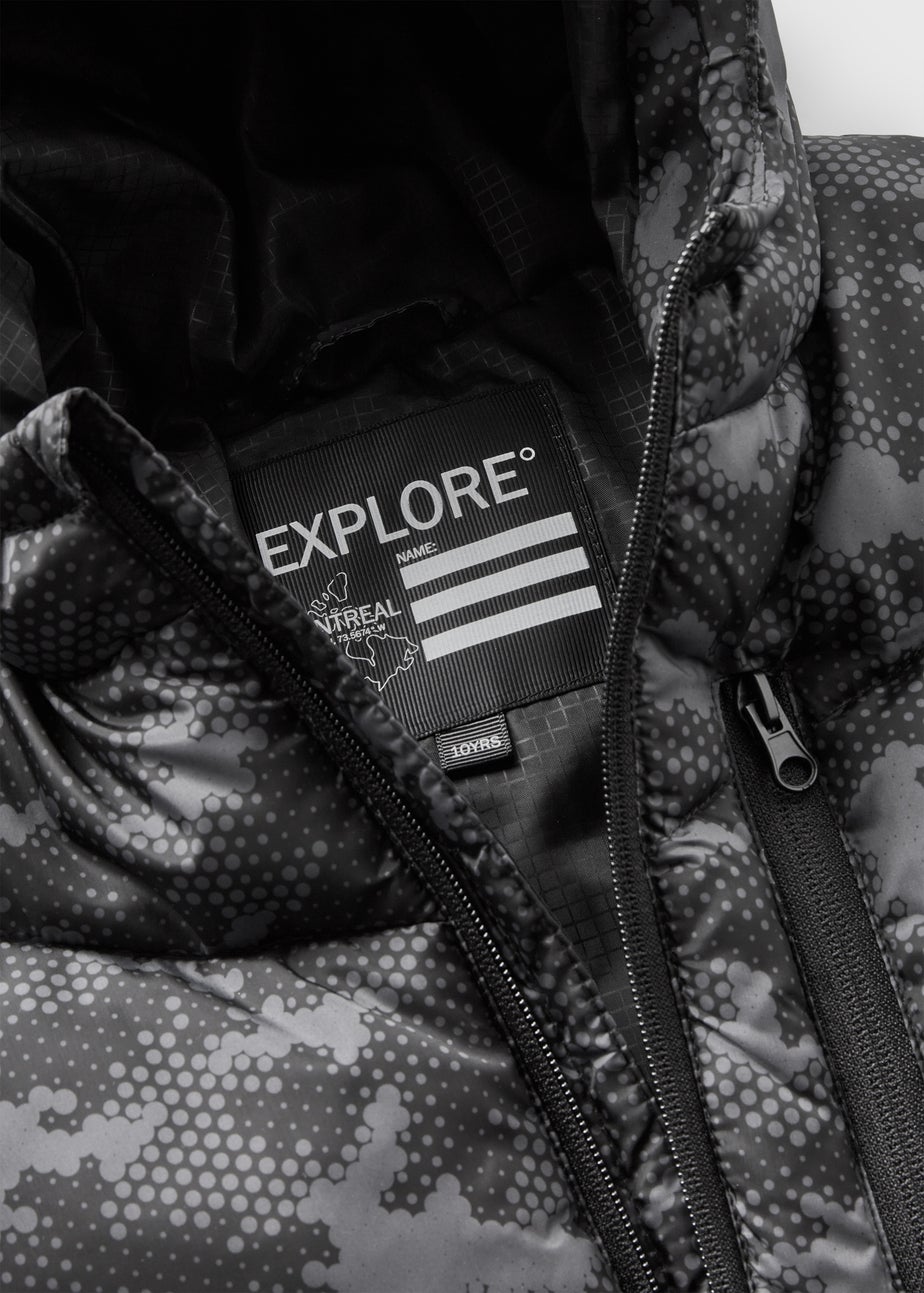 Boys Grey Camo Padded Jacket (7-15yrs)