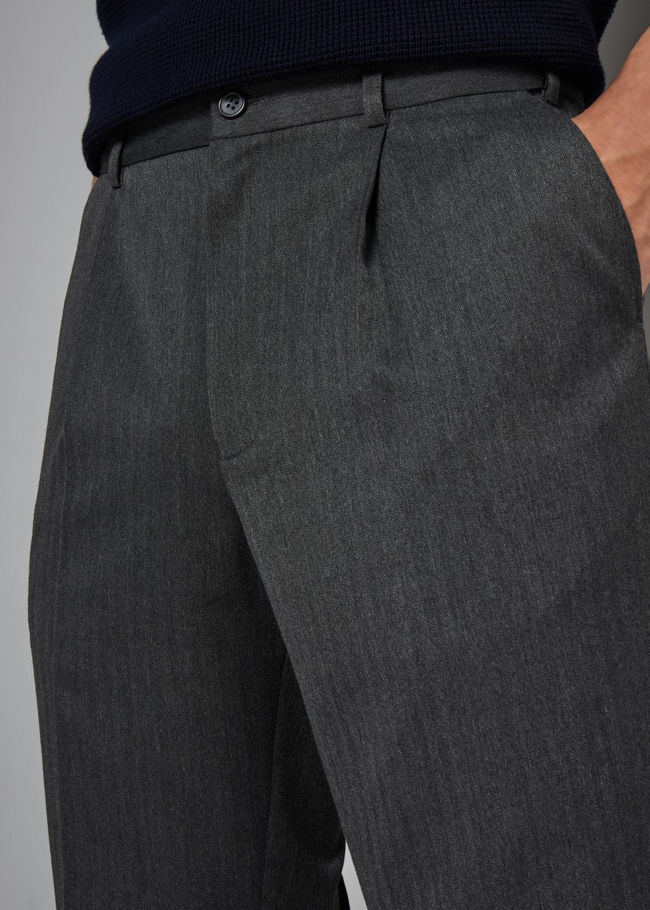 Taylor & Wright Charcoal Regular Fit Flexi Waist Trousers