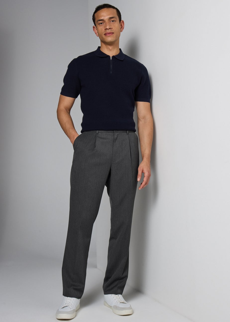 Taylor & Wright Charcoal Regular Fit Flexi Waist Trousers