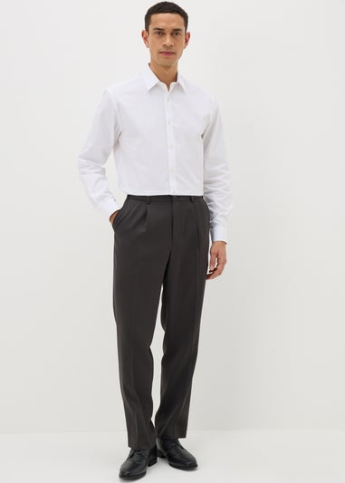 Taylor & Wright Charcoal Regular Fit Flexi Waist Trousers