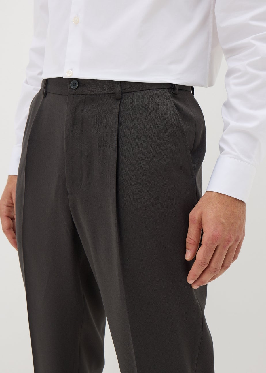 Taylor & Wright Charcoal Regular Fit Flexi Waist Trousers