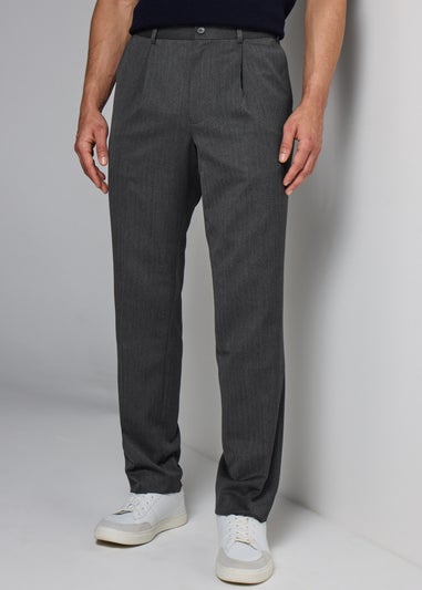 Taylor & Wright Charcoal Regular Fit Flexi Waist Trousers