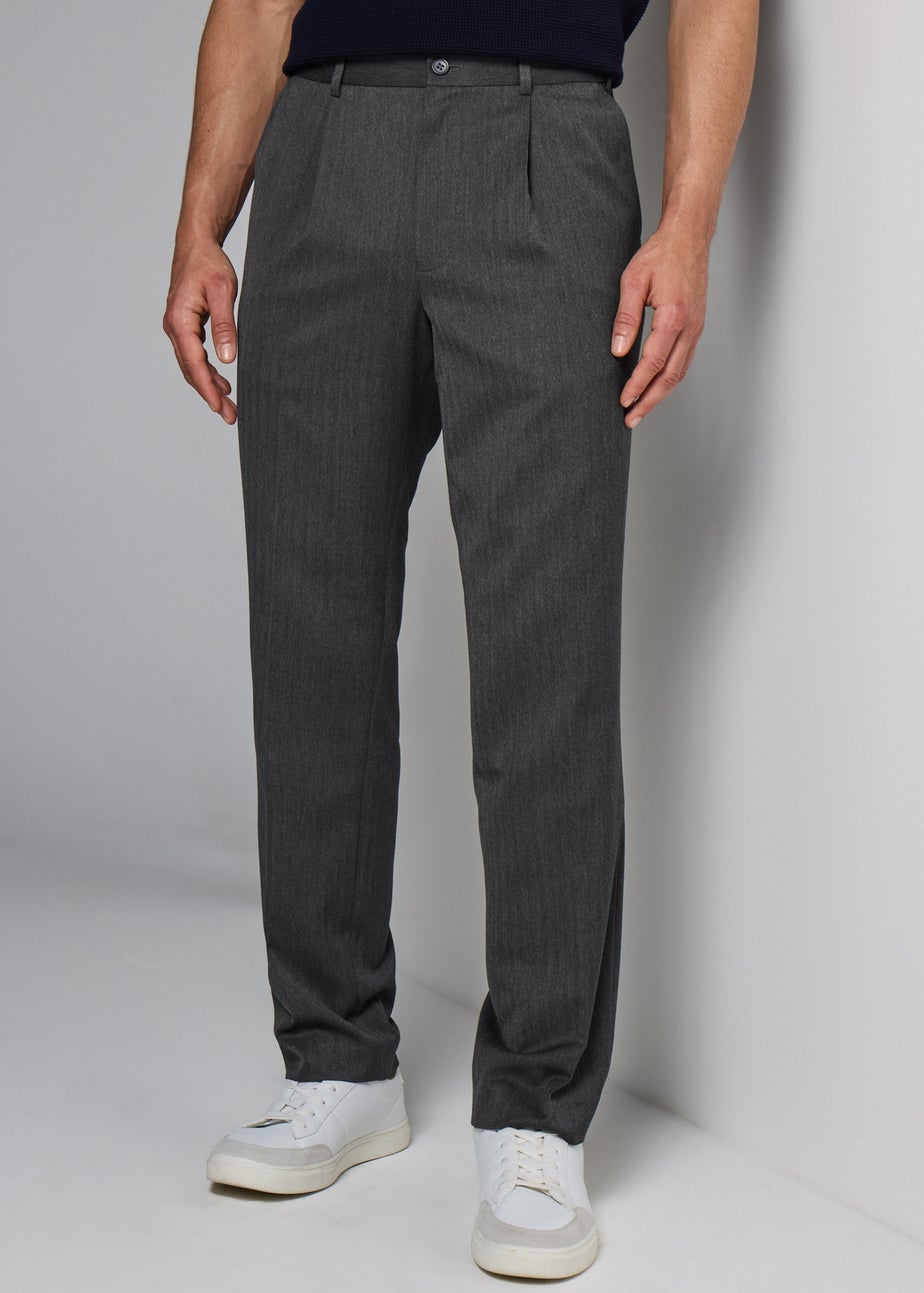 Taylor & Wright Charcoal Regular Fit Flexi Waist Trousers