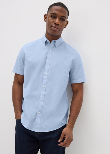 Blue Short Sleeve Oxford Shirt
