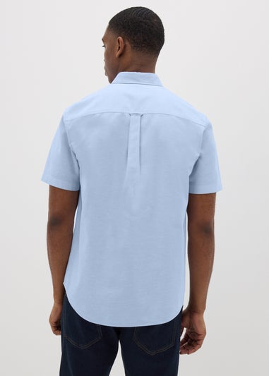 Blue Short Sleeve Oxford Shirt