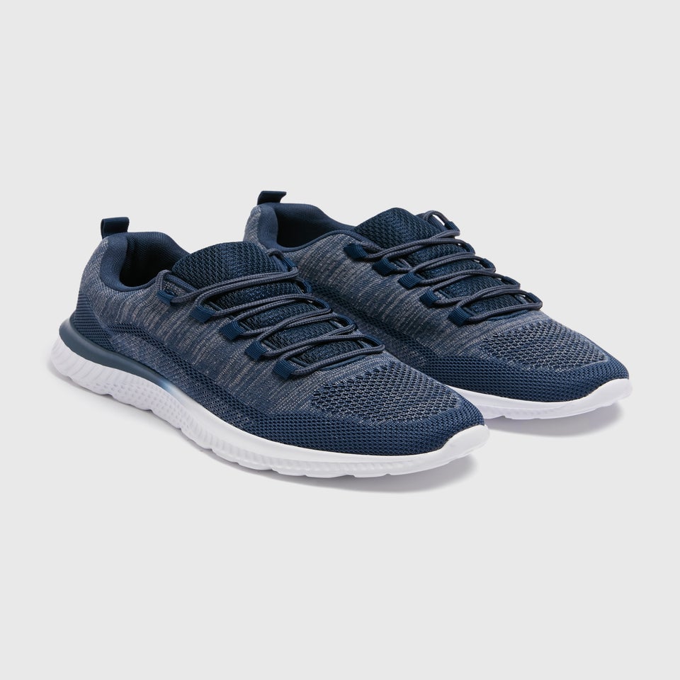 Navy Mesh Runner Trainers