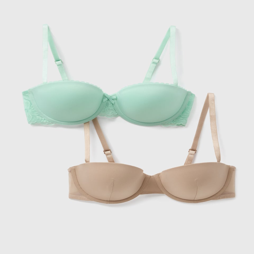 2 Pack Multicolour Balcony Bras