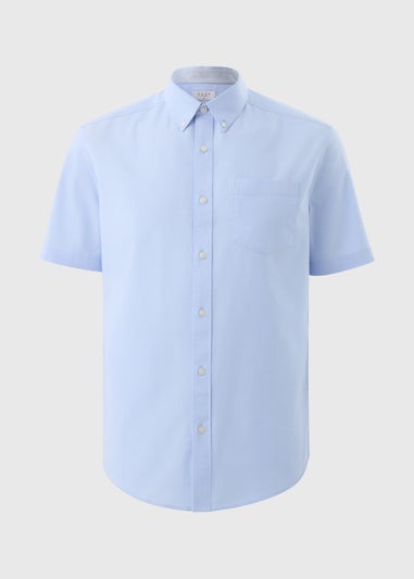 Blue Short Sleeve Oxford Shirt