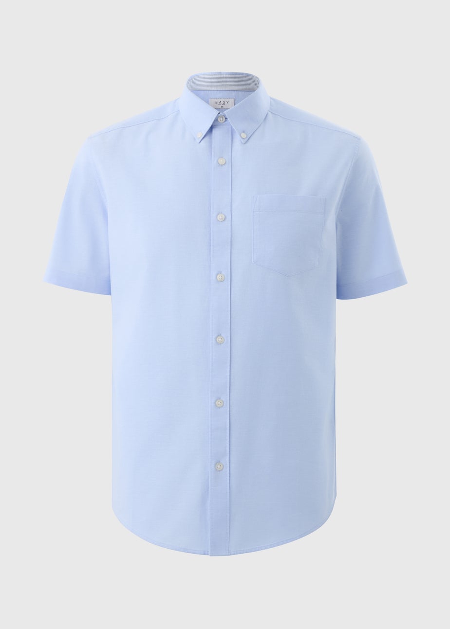 Blue Short Sleeve Oxford Shirt