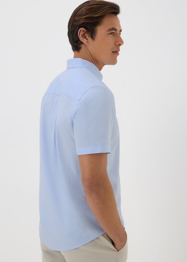Blue Short Sleeve Oxford Shirt