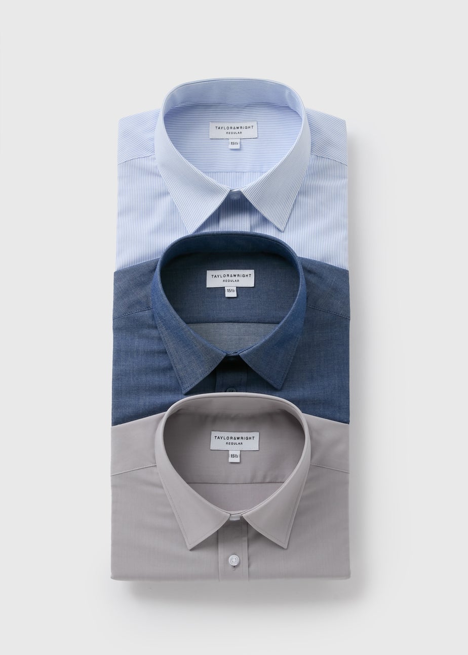 3 Pack Taylor & Wright Multicolour Shirts
