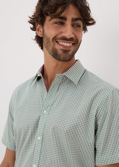 Taylor & Wright Green Check Short Sleeve Shirt