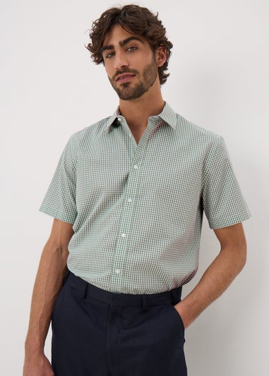 Taylor & Wright Green Check Short Sleeve Shirt