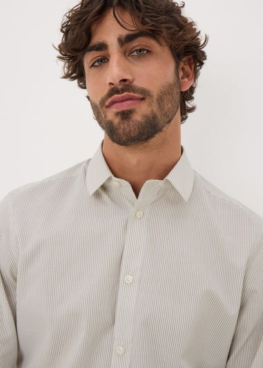 Taylor & Wright Stone Stripe Slim Fit Shirt
