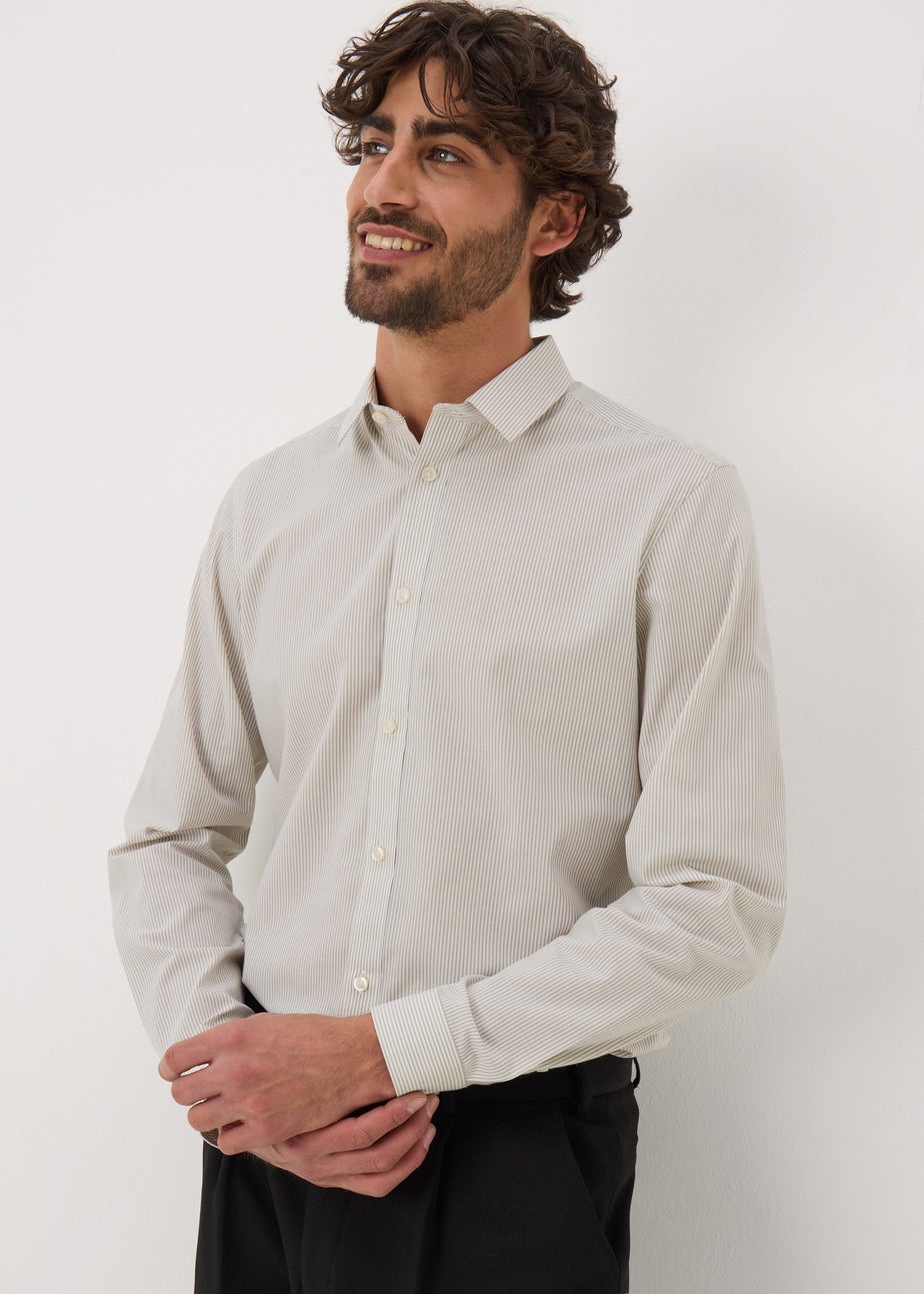 Taylor & Wright Stone Stripe Slim Fit Shirt