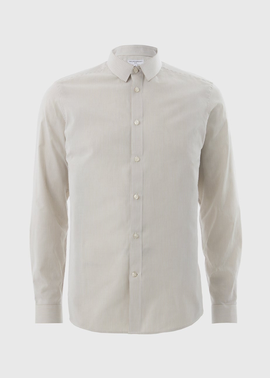 Taylor & Wright Stone Stripe Slim Fit Shirt