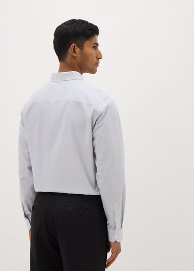 Taylor & Wright Grey Herringbone Regular Fit Shirt