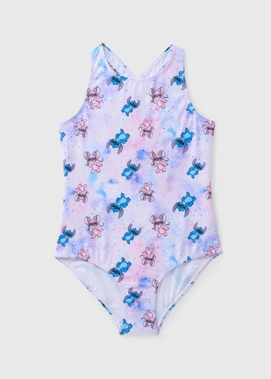 Girls Lilac Stitch Swimsuit (7-15yrs)