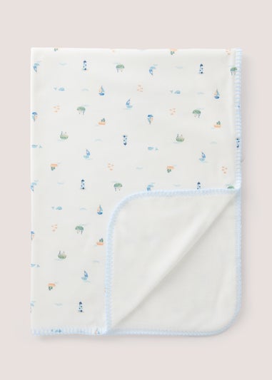 Baby White Boat Blanket