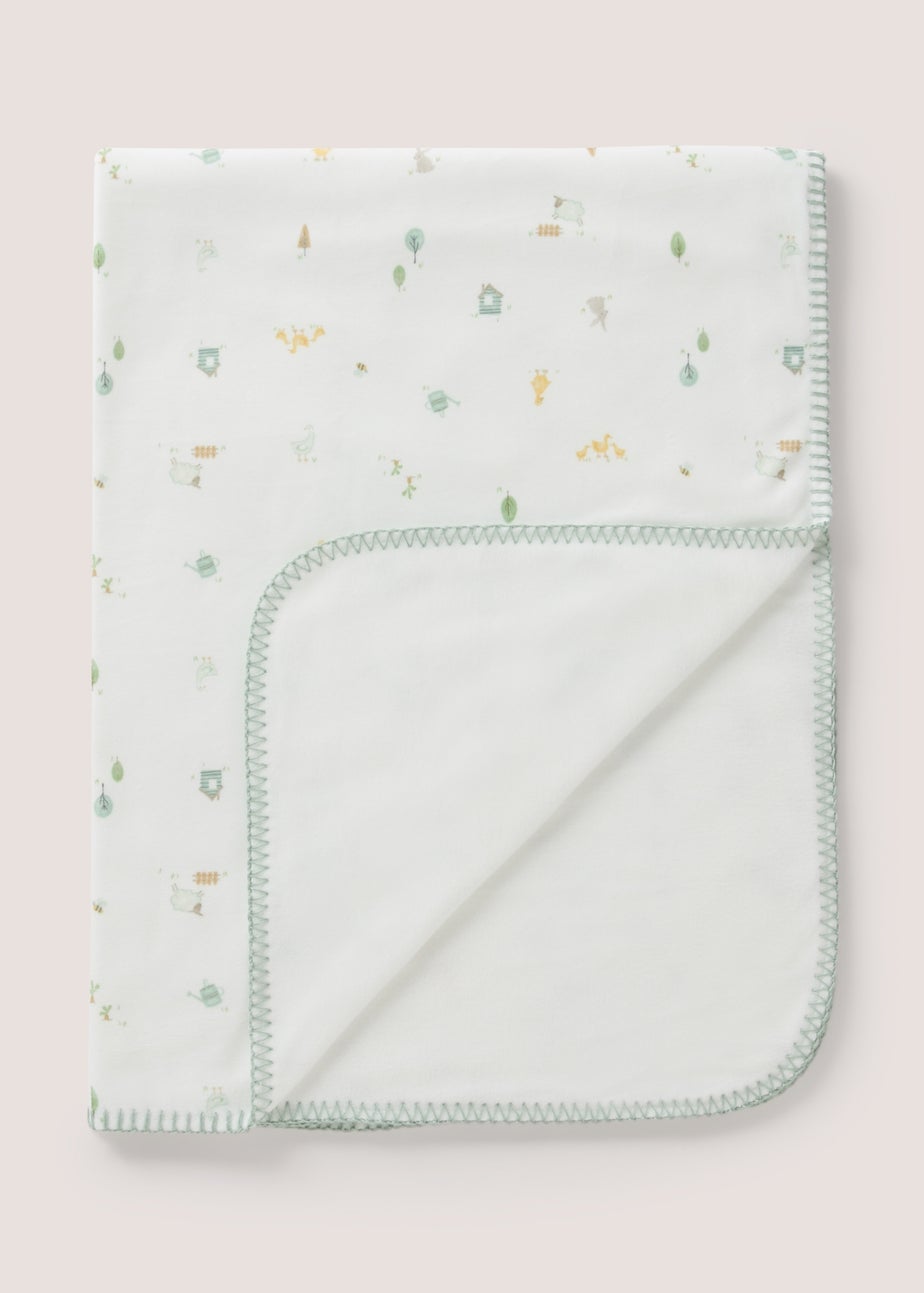 Baby Sage Animal Shawl