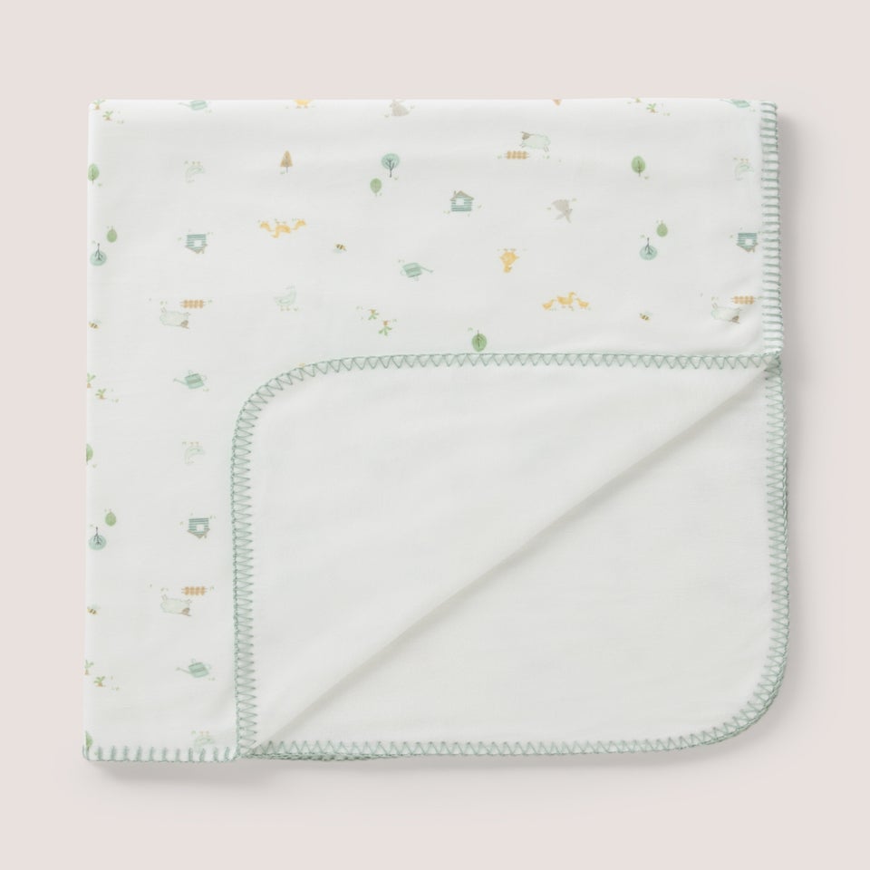 Baby Sage Animal Shawl