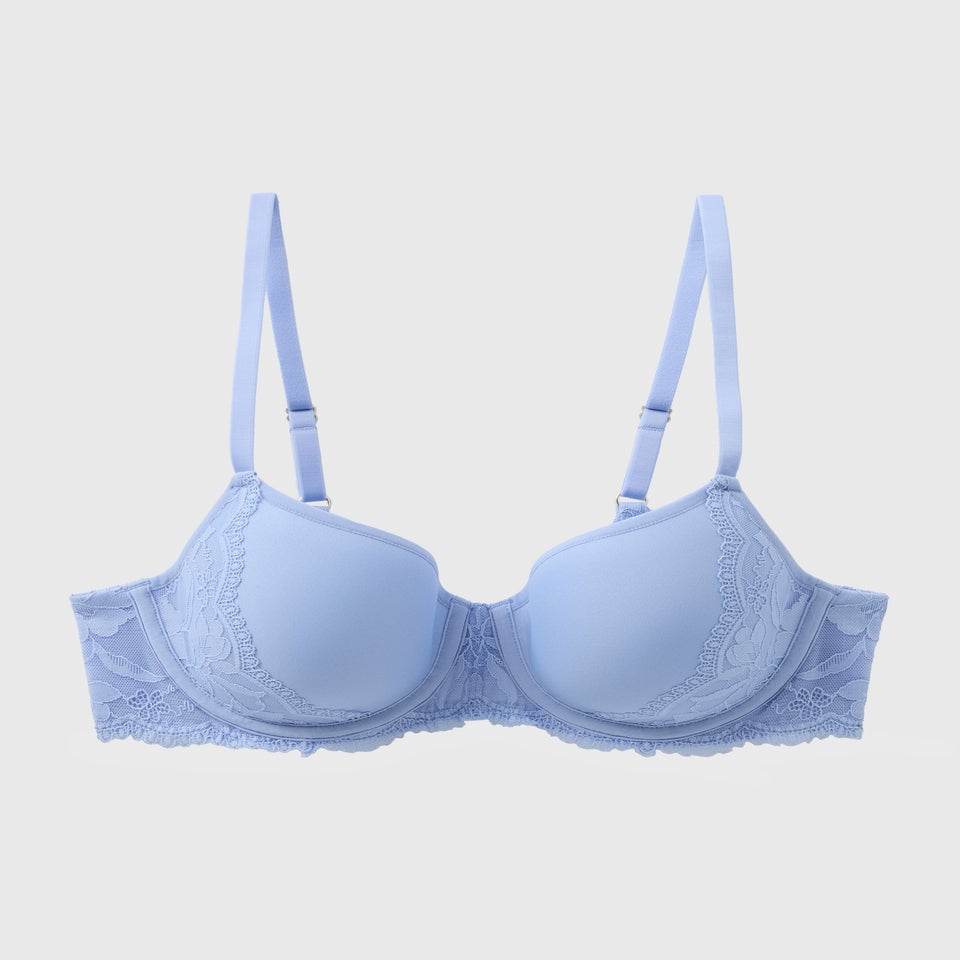 Blue Lace Comfort Spacer Bra