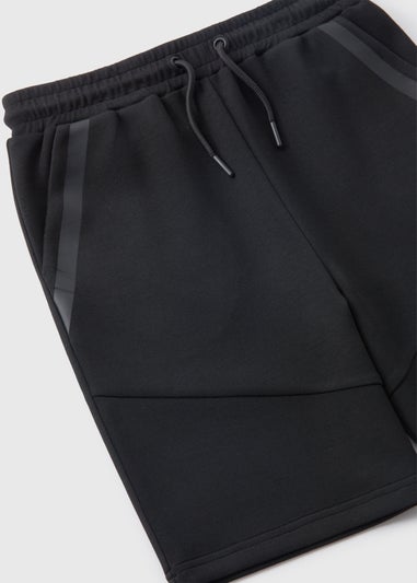 Boys Black Sports Jogger Shorts (7-15yrs)