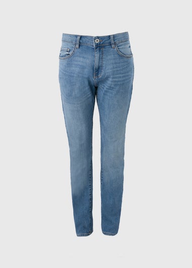 Blue Wash Slim Fit Tapered Jeans