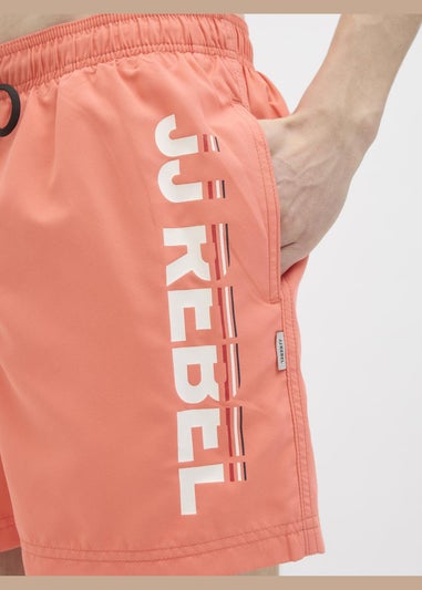 JJ Rebel Coral Hawaii Swim Shorts