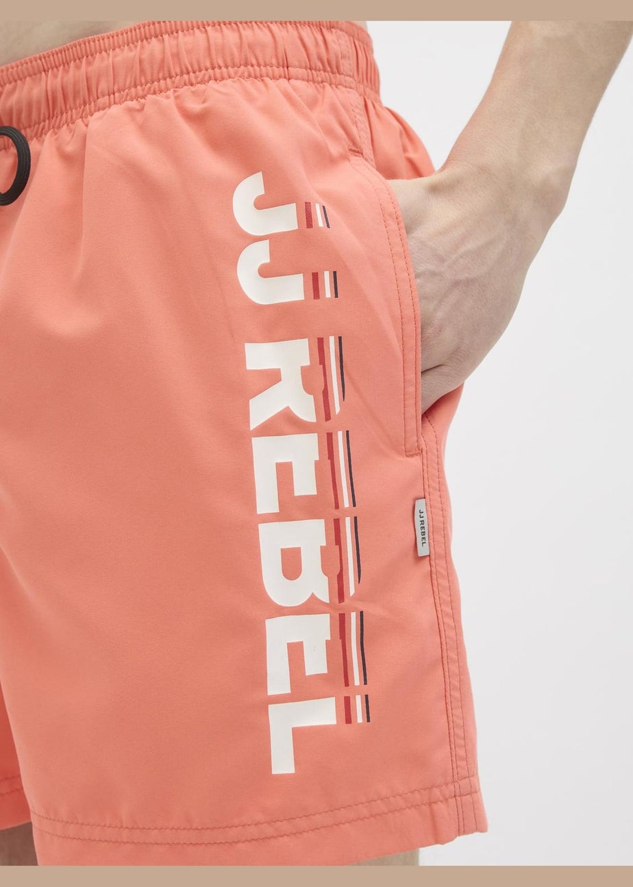 JJ Rebel Coral Hawaii Swim Shorts