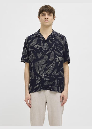 JJ Rebel Navy Printed Resort Shirt