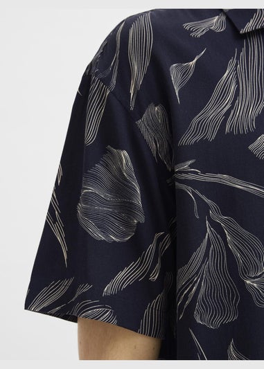 JJ Rebel Navy Printed Resort Shirt