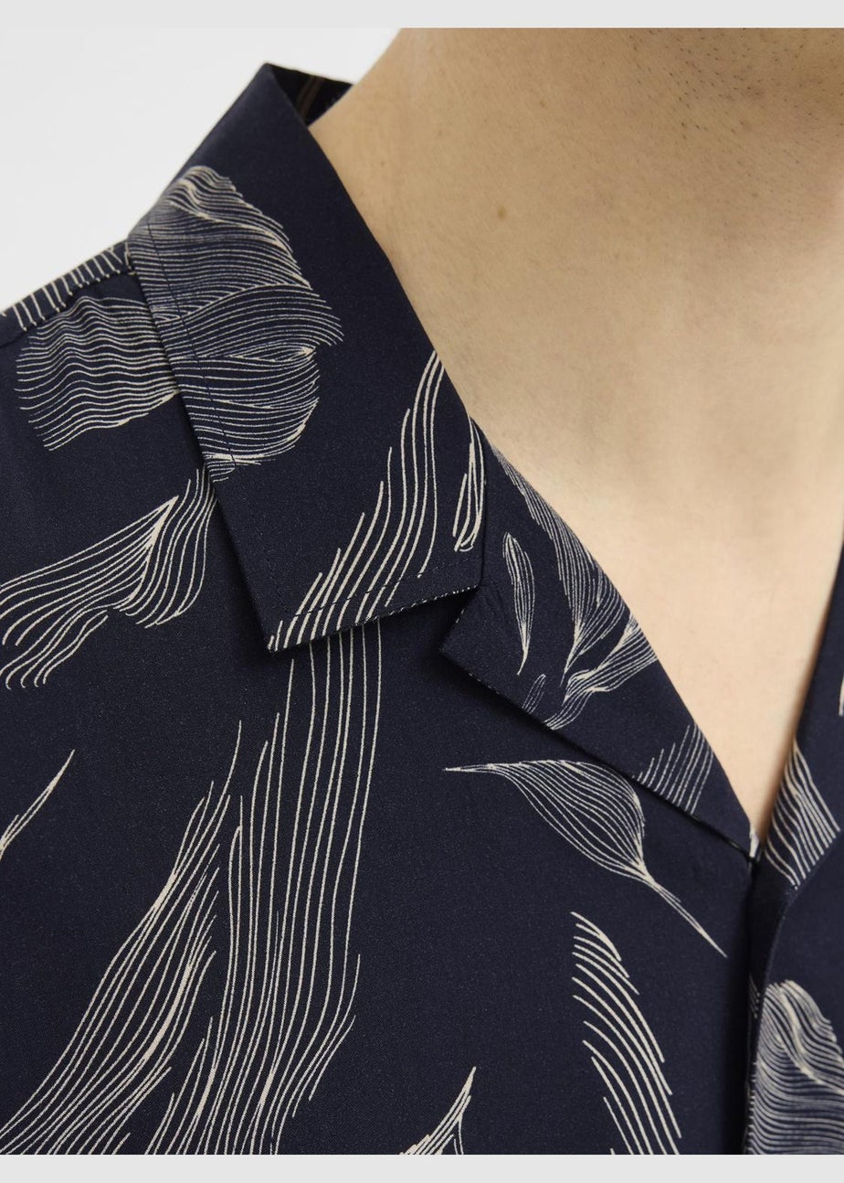 JJ Rebel Navy Printed Resort Shirt