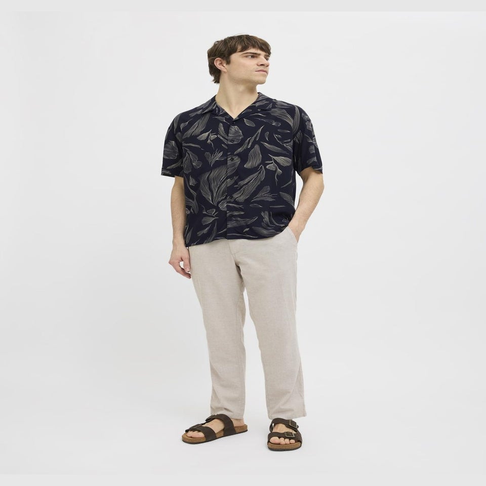 JJ Rebel Navy Printed Resort Shirt