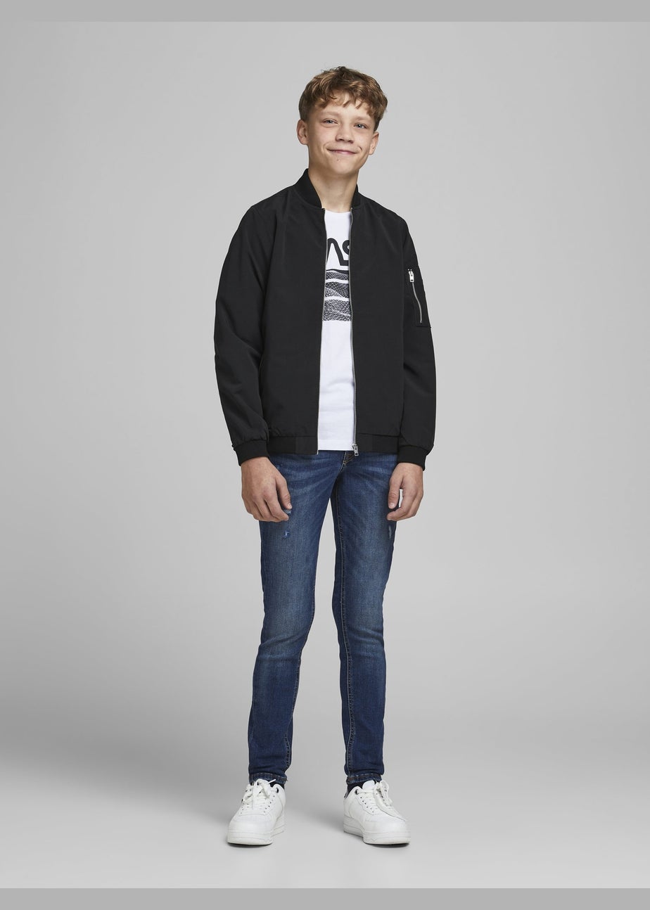 Jack & Jones Kids Black Rush Bomber Jacket (8-16yrs)