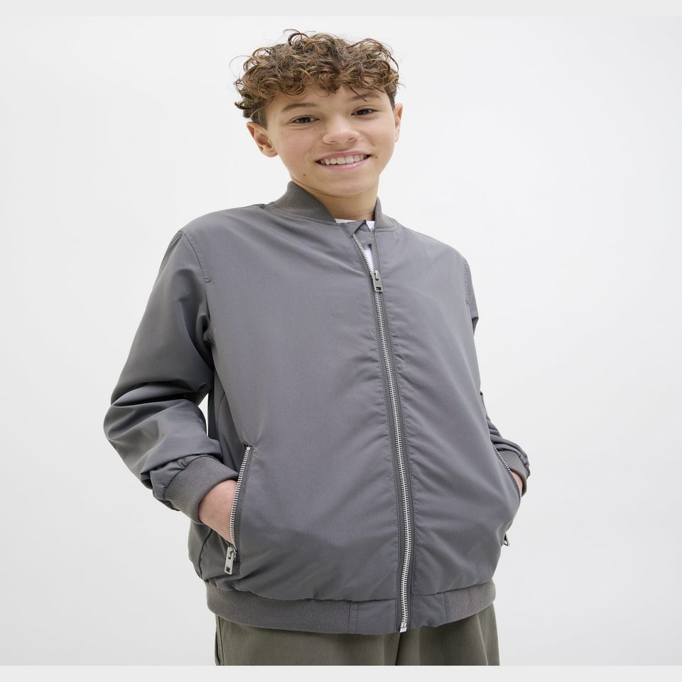 Jack & Jones Kids Grey Rush Bomber Jacket