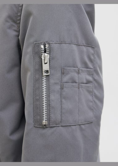 Jack & Jones Kids Grey Rush Bomber Jacket