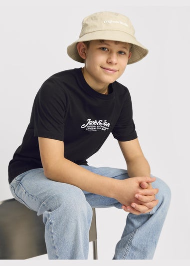 Jack & Jones Black T-Shirt (8-16yrs)