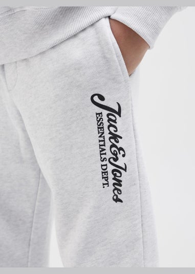 Jack & Jones Grey Slogan Jogging Bottoms