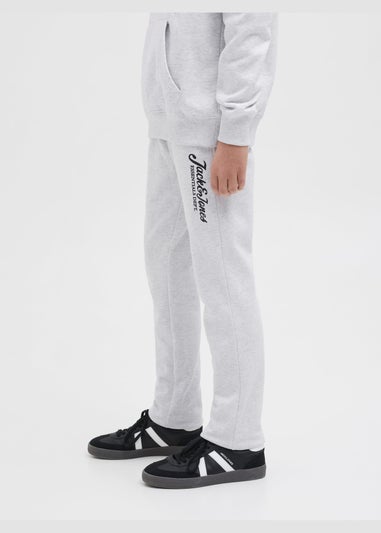 Jack & Jones Grey Slogan Jogging Bottoms
