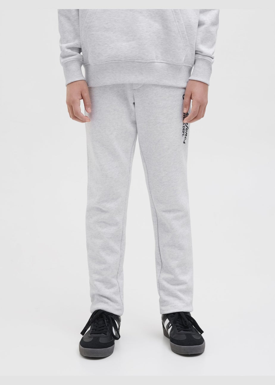 Jack & Jones Grey Slogan Jogging Bottoms