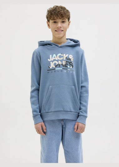 Jack & Jones Blue Luke Hoodie (8-16yrs)