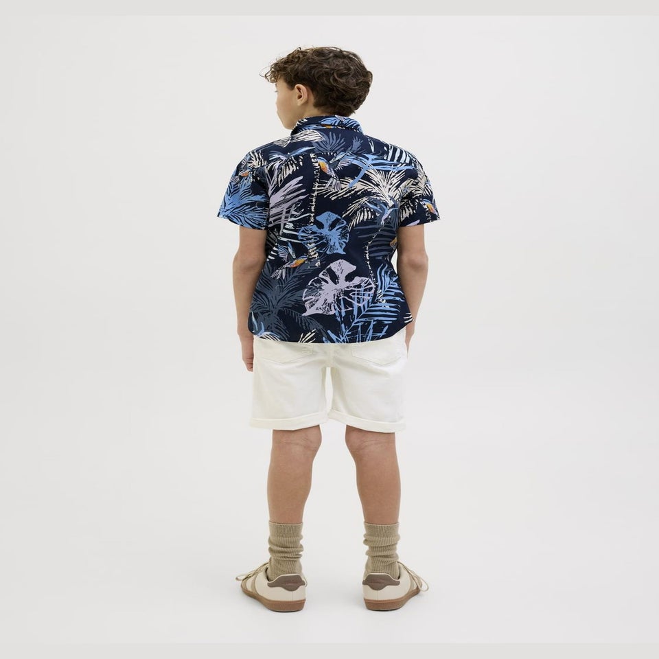 Jack & Jones Kids Navy Hawaii Shirt (8-16yrs)