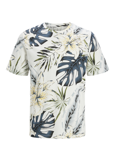 Jack & Jones Kids White Hawaii T-Shirt (8-16yrs)