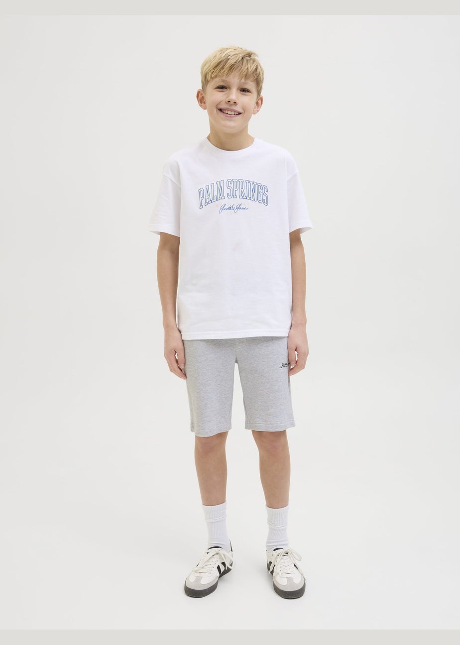 Jack & Jones Boys White Gordonbeau Shorts (8-16yrs)