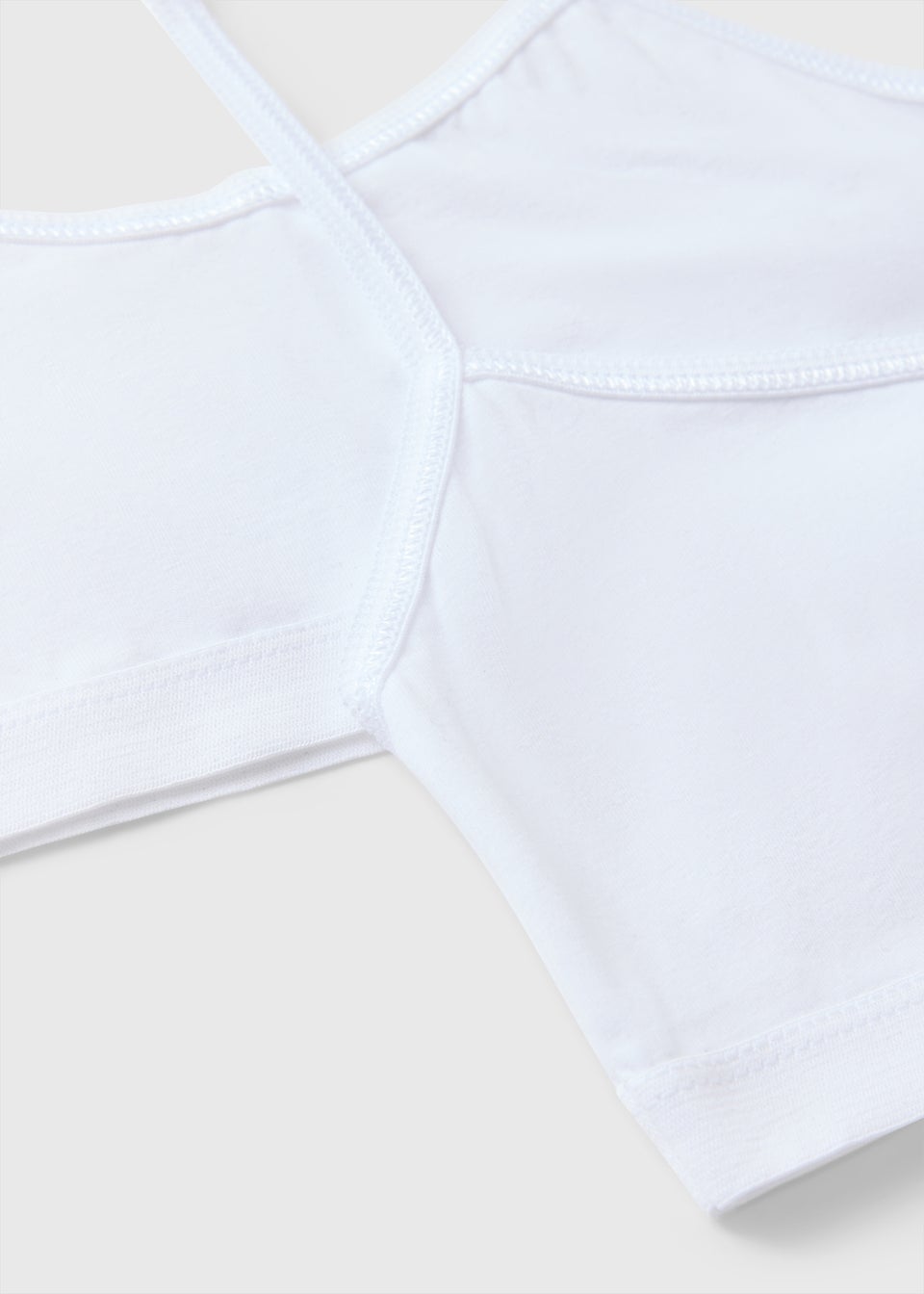 5 Pack Girls White Crop Tops (Younger 6-Older 12yrs)