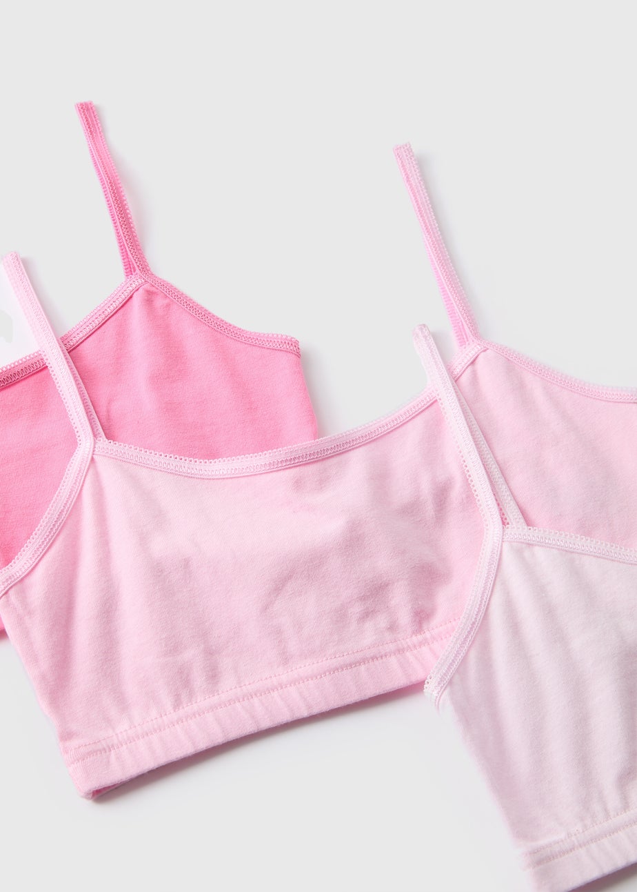 5 Pack Girls Pink Crop Tops (Younger 6-Older 13yrs)