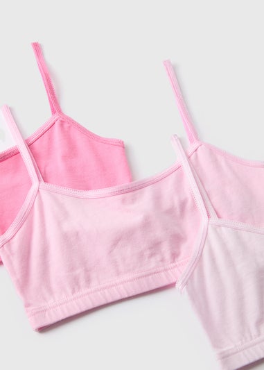 5 Pack Girls Pink Crop Tops (Younger 6-Older 13yrs)