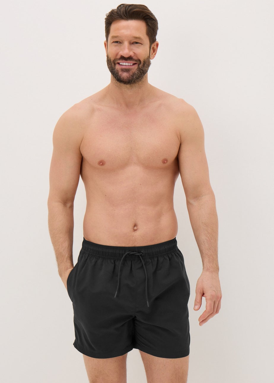 Black Regular Swim Shorts